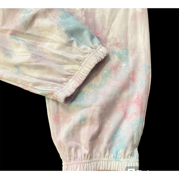 FRIENDS TV Show P.Jammy Whimsey 2-pc PJ Set Pink Tie Dye Fleece Spandex NWT Lg - Picture 8 of 16